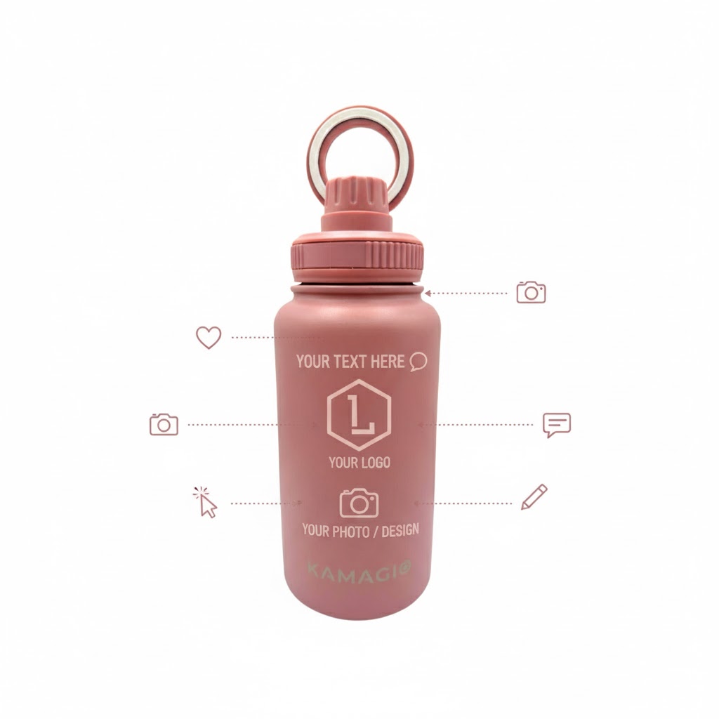 KAMAGIO bottle showing personalization options